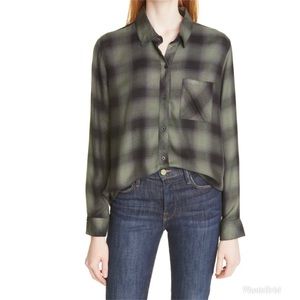 RAILS Hunter Plaid Button-Up Shirt Moss Ash